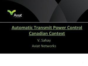 Automatic transmit power control