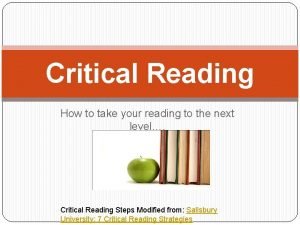 What's critical reading