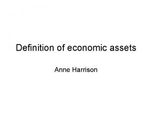 Economic asset meaning