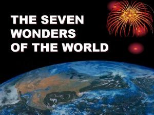 7 woders of the world