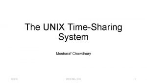 Unix timesharing system