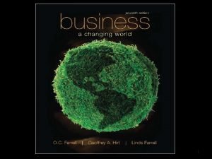 1 Business in a Changing World Chapter 1