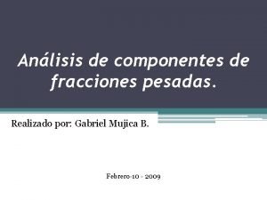 Componentes de las fracciones