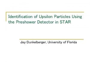 Identification of Upsilon Particles Using the Preshower Detector