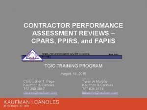 Cpars overview