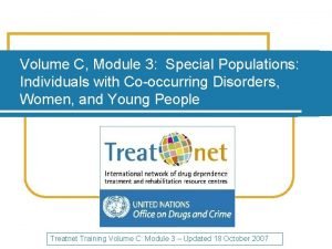 Volume C Module 3 Special Populations Individuals with