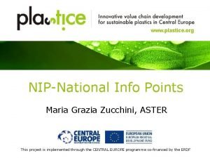 www plastice org NIPNational Info Points Maria Grazia