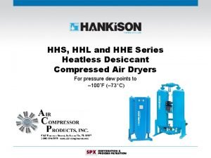 HHS HHL and HHE Series Heatless Desiccant Compressed