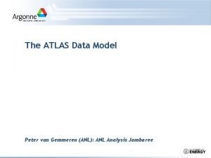 The ATLAS Data Model Peter van Gemmeren ANL