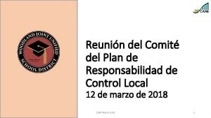 Reunin del Comit del Plan de Responsabilidad de