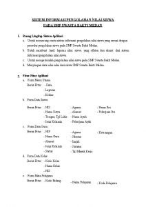 SISTEM INFORMASI PENGOLAHAN NILAI SISWA PADA SMP SWASTA