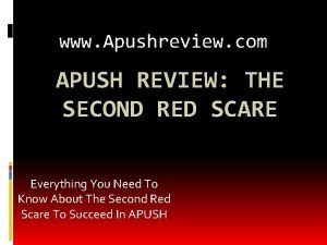 The second red scare apush