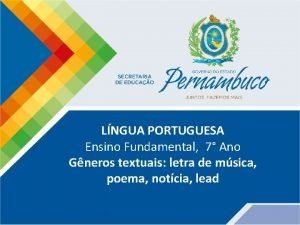 LNGUA PORTUGUESA Ensino Fundamental 7 Ano Gneros textuais