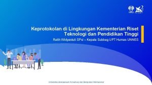 Keprotokolan di Lingkungan Kementerian Riset Teknologi dan Pendidikan