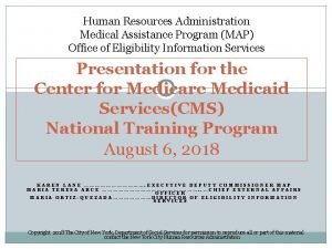 Human Resources Administration Medical Assistance Program MAP Office