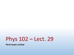 Physics 102 final exam