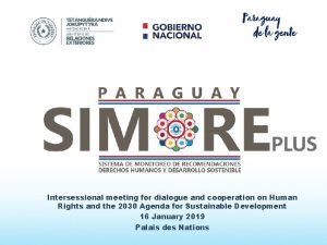Intersessional meeting for dialogue and cooperation on Human