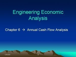 Annual cash flow analysis