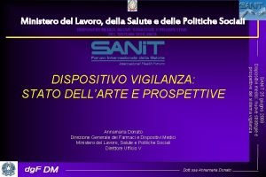 Ministero del Lavoro della Salute e delle Politiche