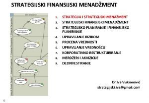 STRATEGIJSKI FINANSIJSKI MENADMENT 1 2 3 4 5