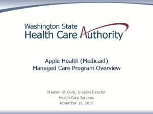 Apple health managed care plans