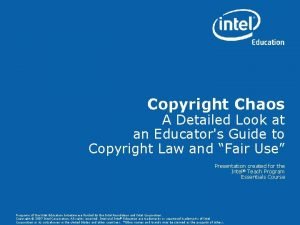 Copyright Chaos A Detailed Look at an Educators