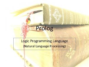 History of prolog