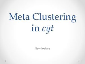 Meta Clustering in cyt New feature Importing Data