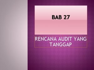 Rencana audit yang tanggap