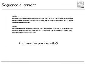 Pairwise alignment