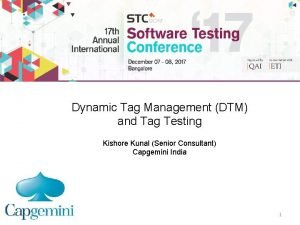 Dtm dynamic tag management Dtm dynamic tag management