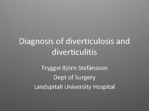 Hinchey classification of diverticulitis