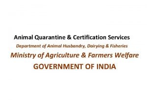 Animal quarantine and certification services chennai
