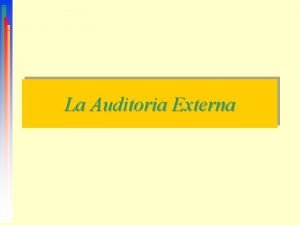 Que es una auditoria externa