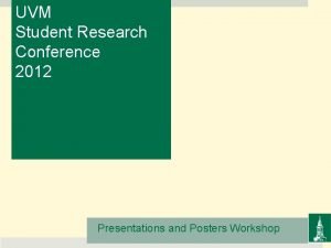 Uvm student research conference
