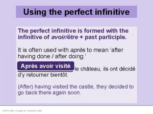 Perfect infintive