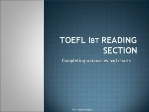 Toefl ibt reading section