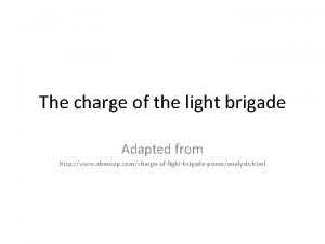 Imagery in charge of the light brigade