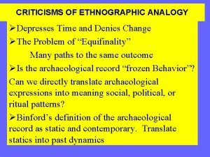 Ethnographic analogy