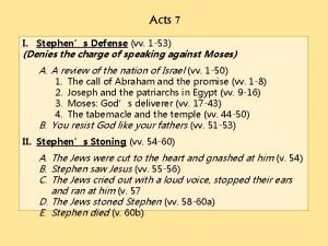 Acts 7 I Stephens Defense vv 1 53