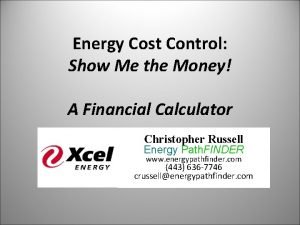 Energy cost control