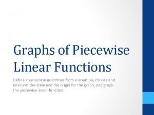 Piecewise linear function graph