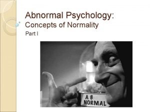 Normality definition psychology