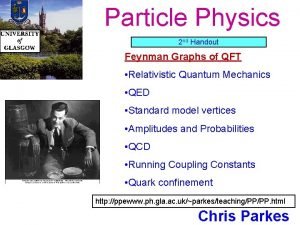 Particle Physics 2 nd Handout Feynman Graphs of