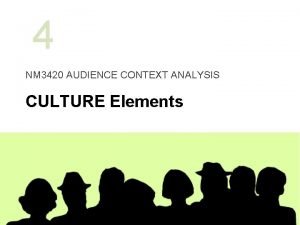 Purpose audience context culture