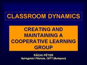 Examples of classroom dynamics