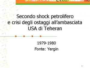 Secondo shock petrolifero