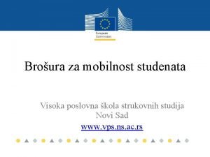 Broura za mobilnost studenata Visoka poslovna kola strukovnih