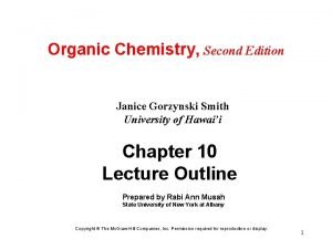 Organic Chemistry Second Edition Janice Gorzynski Smith University