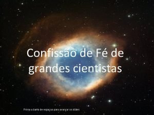 Confisso de F de grandes cientistas Prima a